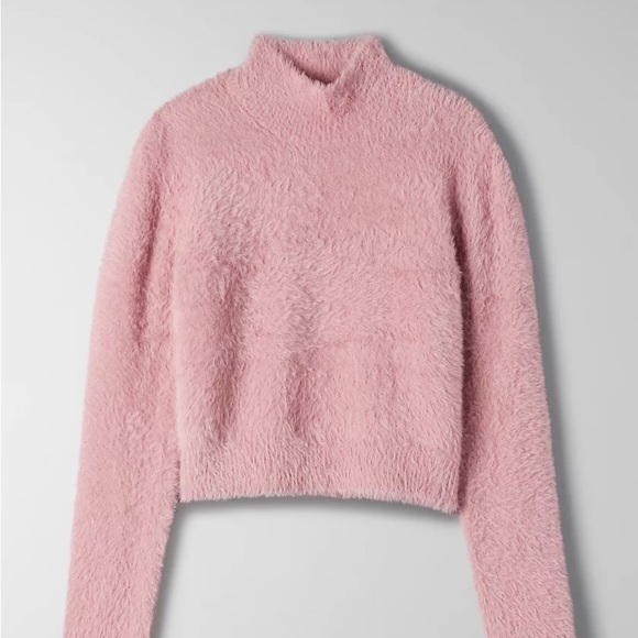 Sunday Best Crop Fuzzy Turtleneck - Picture 2 of 3